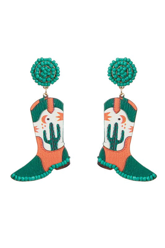 Women Boho Shoes Dangle Drop Earrings