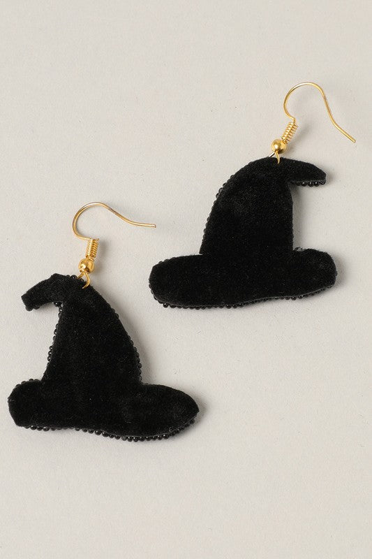 Witch Hat Halloween Hook Earrings