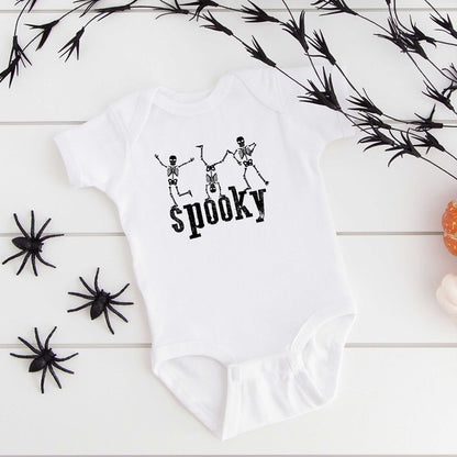 Spooky Dancing Skeletons Baby Onesie