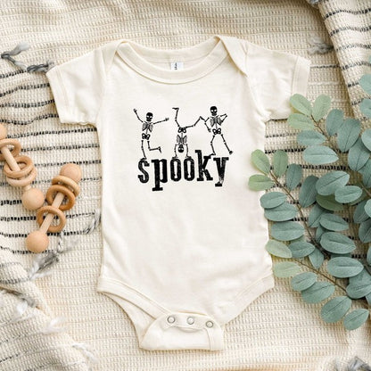 Spooky Dancing Skeletons Baby Onesie