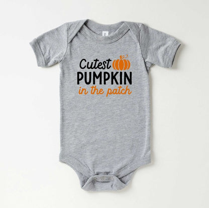 Cutest Pumpkin In The Patch Colorful Baby Onesie