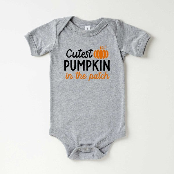 Cutest Pumpkin In The Patch Colorful Baby Onesie