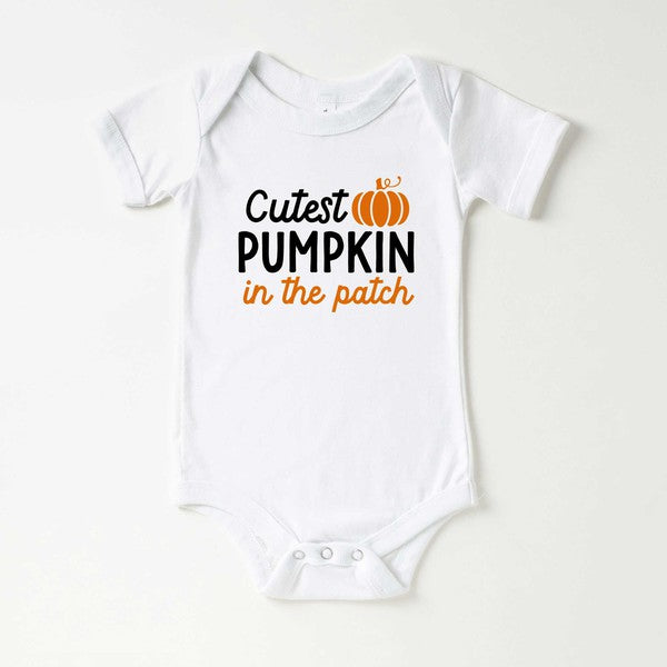 Cutest Pumpkin In The Patch Colorful Baby Onesie