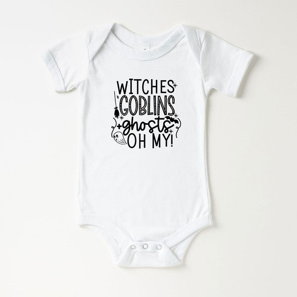 Witches Goblins Ghosts Baby Onesie