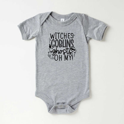 Witches Goblins Ghosts Baby Onesie