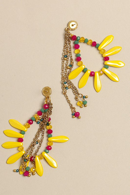 Colorful Fiesta Teardrop Beads Drop Earring