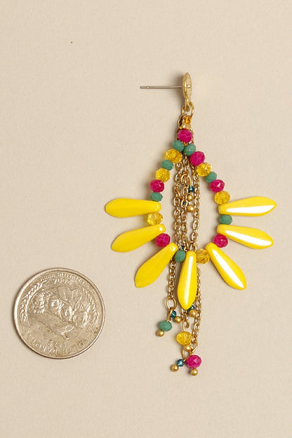 Colorful Fiesta Teardrop Beads Drop Earring