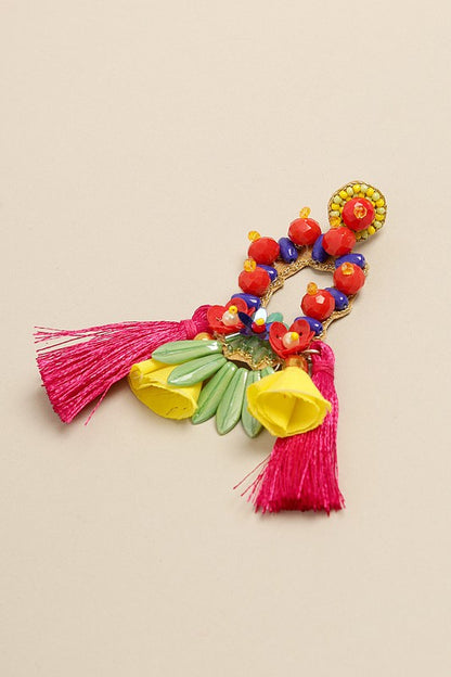 Tropical Fiesta Tassel Earrings