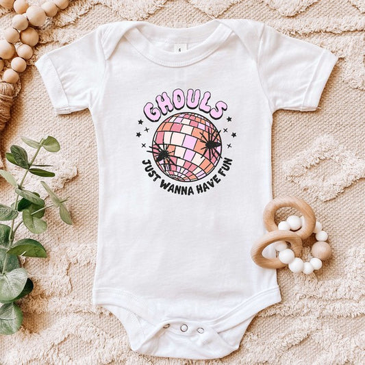 Ghouls Disco Ball Baby Onesie