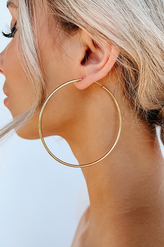 Textured Gold Hoop Earrings