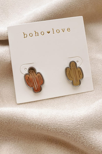 Cactus Stud Earrings