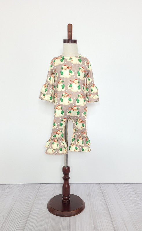 Vintage Dot Santa Baby Romper