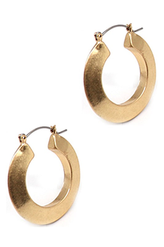 Vintage Gold/Silver Plated Hoop Drop Earrings