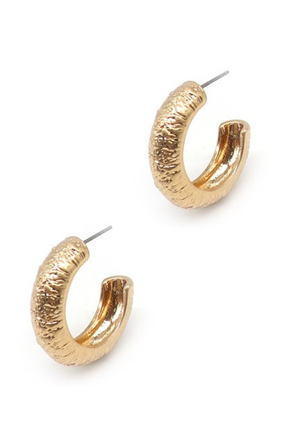 Vintage Gold/Silver Plated Hoop Post Earrings