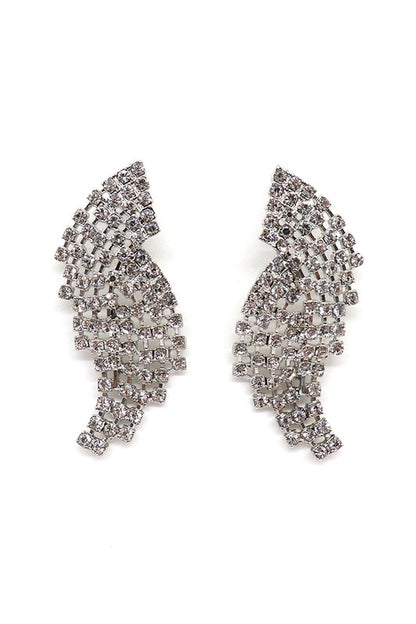 Rhinestone Paved Post Statement Earring