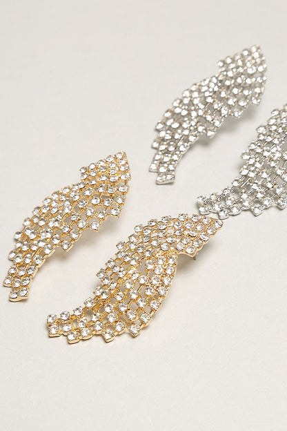 Rhinestone Paved Post Statement Earring