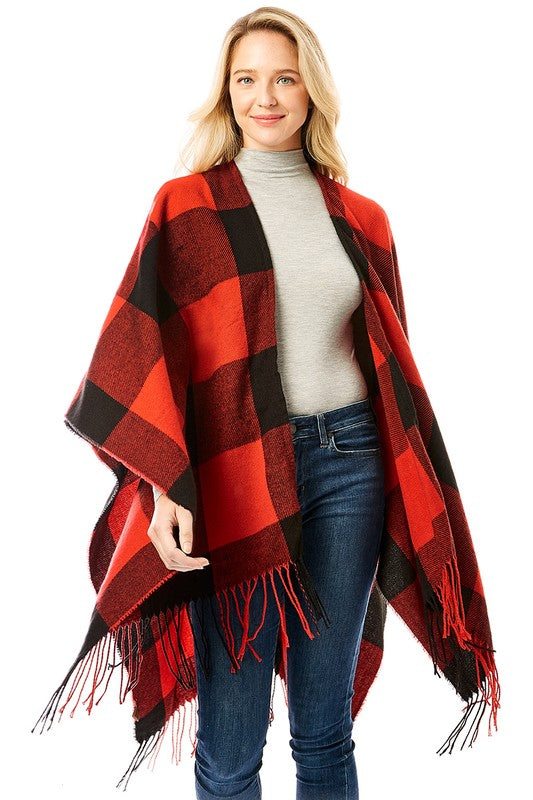 Women's Buffalo Plaid Ruana