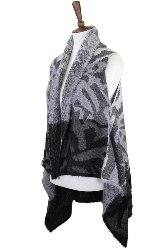 Women's Fuzzy Animal Print Vest