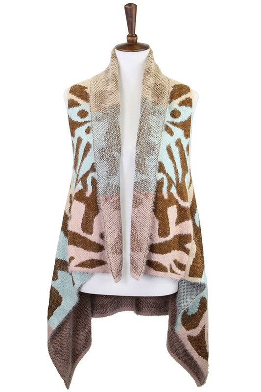 Women's Fuzzy Animal Print Vest