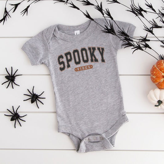 Varsity Spooky Vibes Baby Onesie