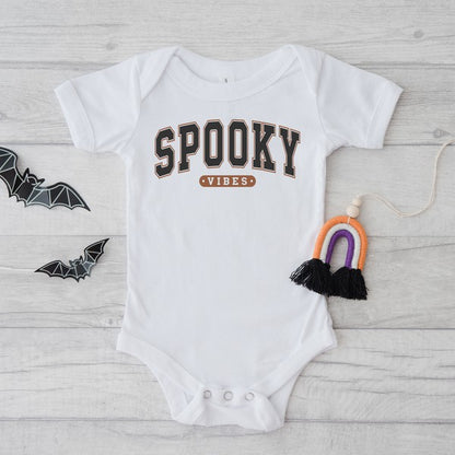 Varsity Spooky Vibes Baby Onesie