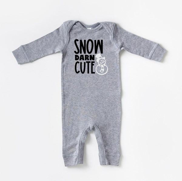 Snow Darn Cute Glitter Baby Romper