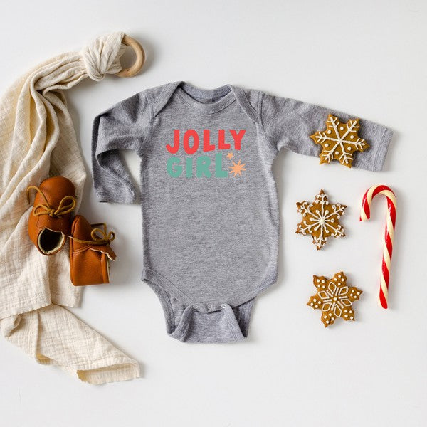 Jolly Girl Star Long Sleeve Onesie