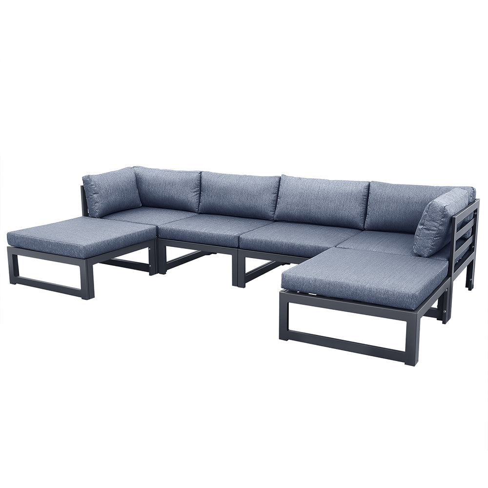 Outdoor sofa 4 pieces+2 ottomans