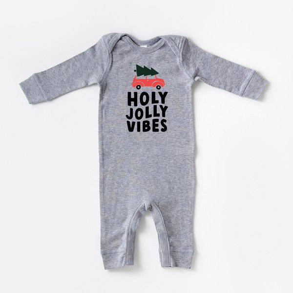 Holly Jolly Vibes Car Baby Romper