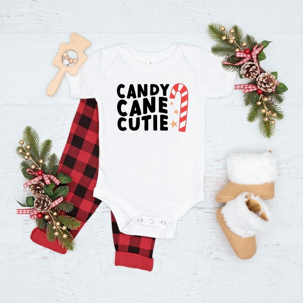 Candy Cane Cutie Baby Onesie