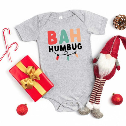 Bah Humbug Lights Baby Onesie