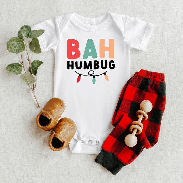 Bah Humbug Lights Baby Onesie