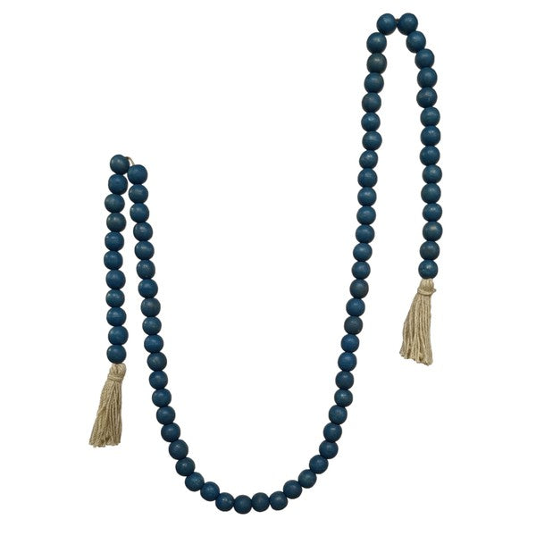 90'' Wd BOHO Bead Garland-Caribbean Blue