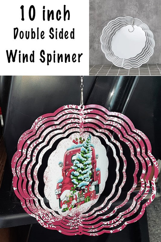 Blue Pink Butterfly Garden Wind Spinner