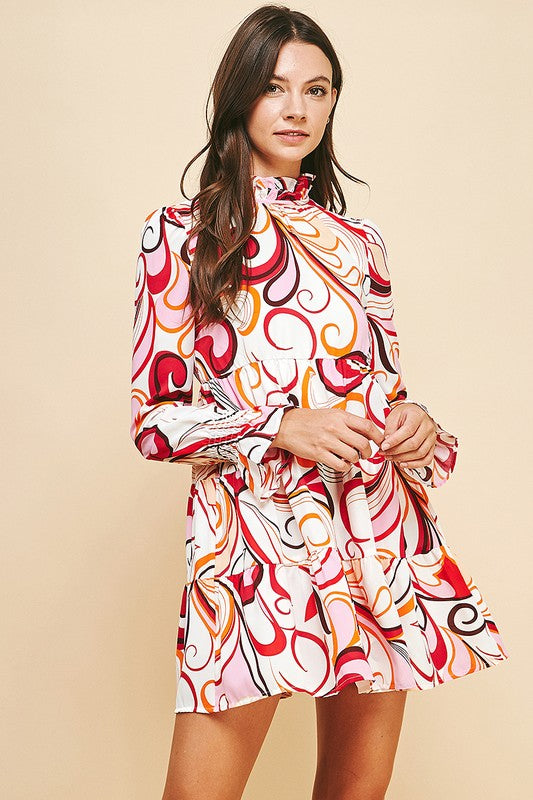 Printed Teired Dress