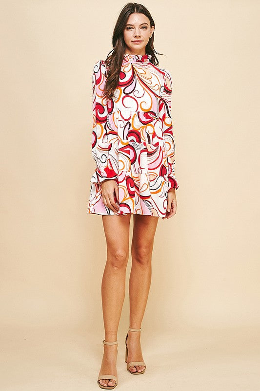 Printed Teired Dress