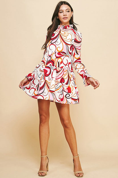 Printed Teired Dress