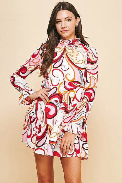 Printed Teired Dress