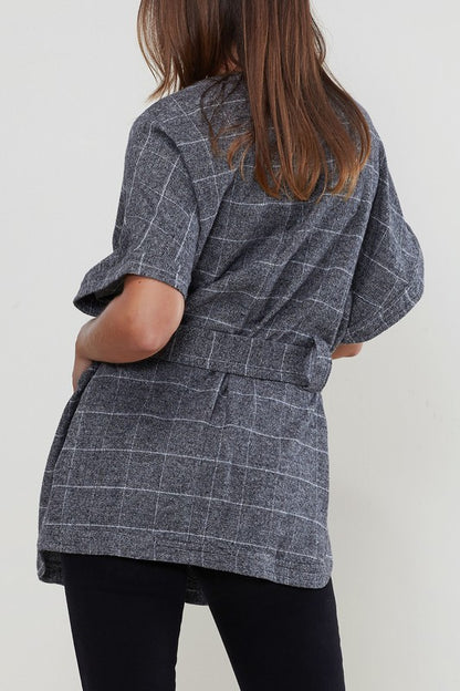 Ro & De Brushed Cotton Check Vest Top