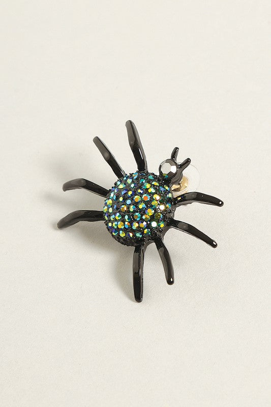 Paved Spider Post Earrings