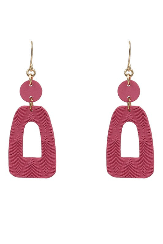 Silicon Coated Geometrical Hook Earring