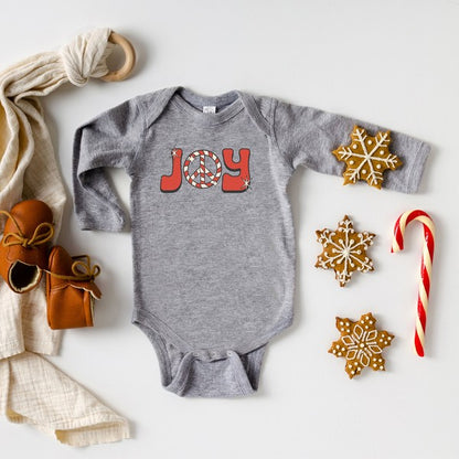 Joy Peace Sign Long Sleeve Onesie