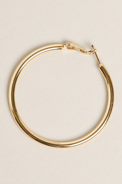 SM-14K Gold Dipped Omega Closure Hoop Earrings