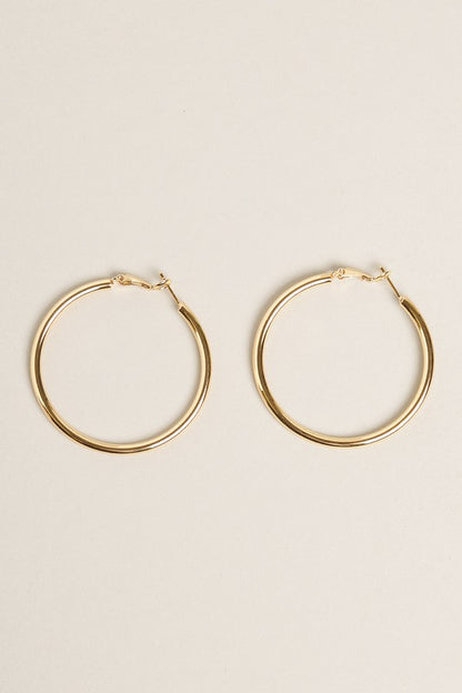 SM-14K Gold Dipped Omega Closure Hoop Earrings