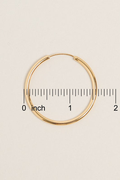 M-14K Gold Dipped Endless Hoop Earrings