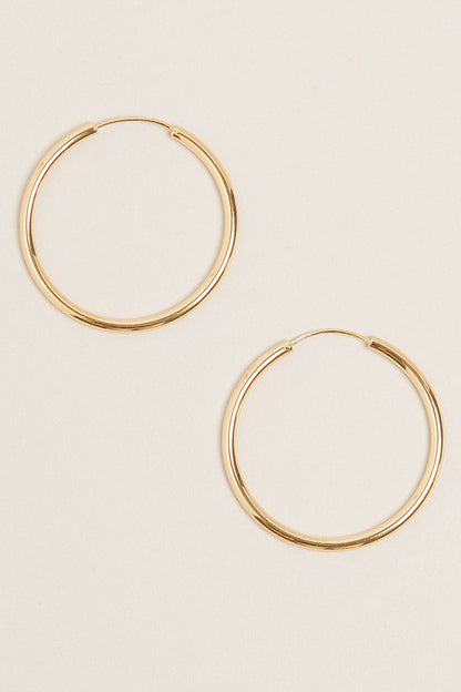 M-14K Gold Dipped Endless Hoop Earrings