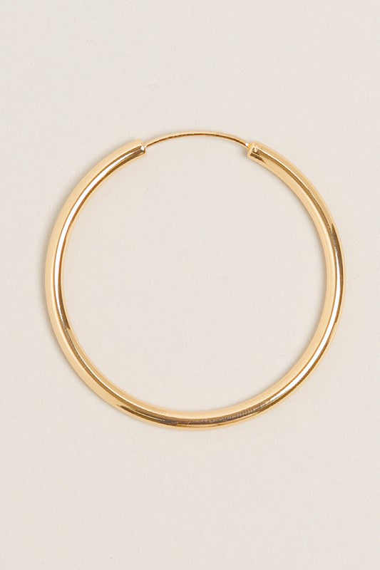 M-14K Gold Dipped Endless Hoop Earrings