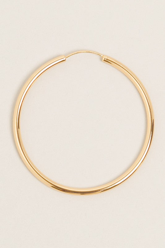 L-14K Gold Dipped Endless Hoop Earrings