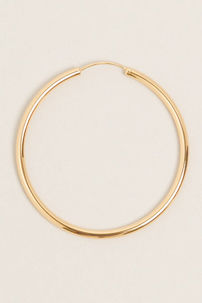 L-14K Gold Dipped Endless Hoop Earrings