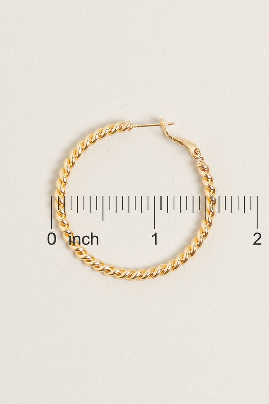 S-14K Gold Dipped Textured Omega Closure Hoops